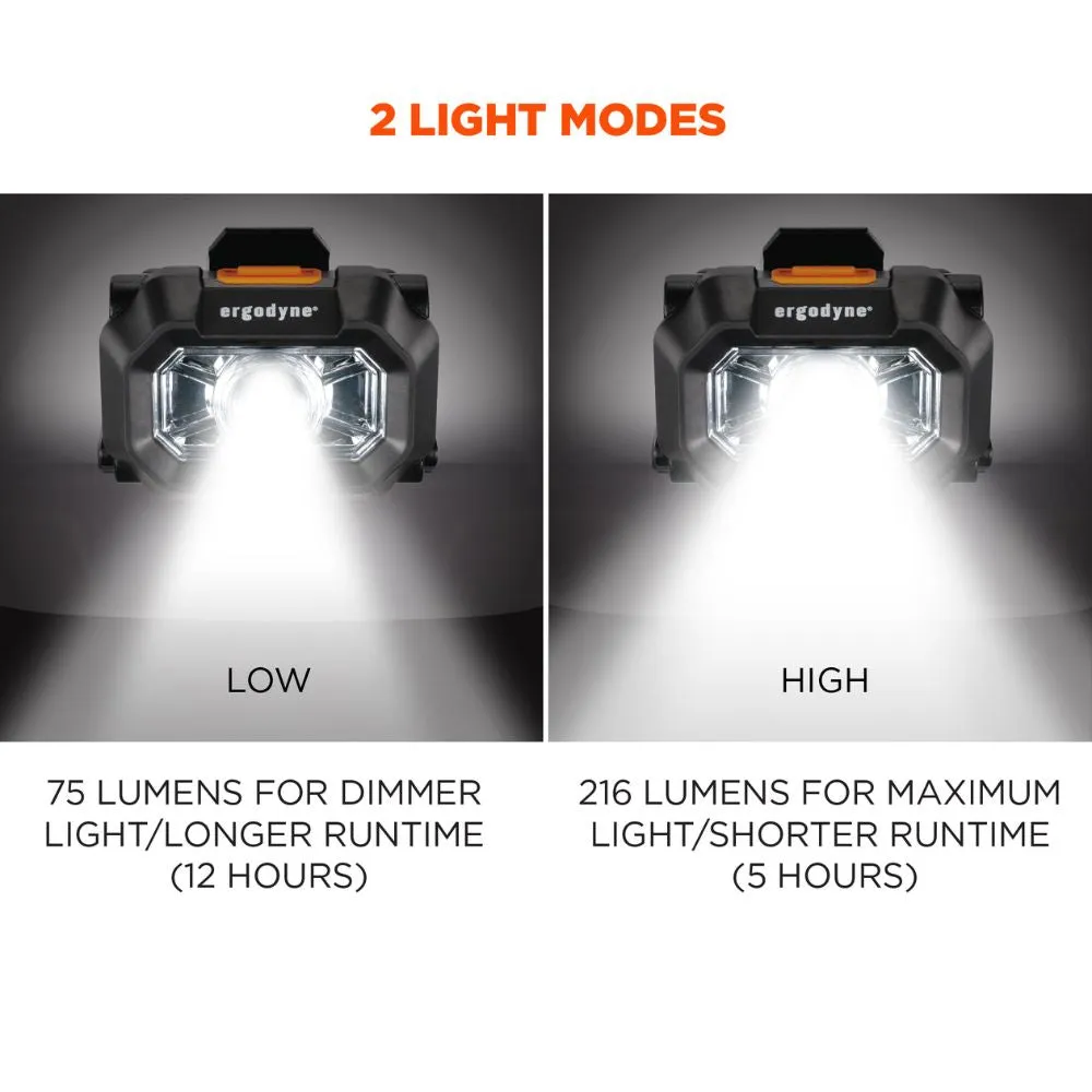 Ergodyne 60290 #8978 Black Intrinsically Safe Headlamp Light