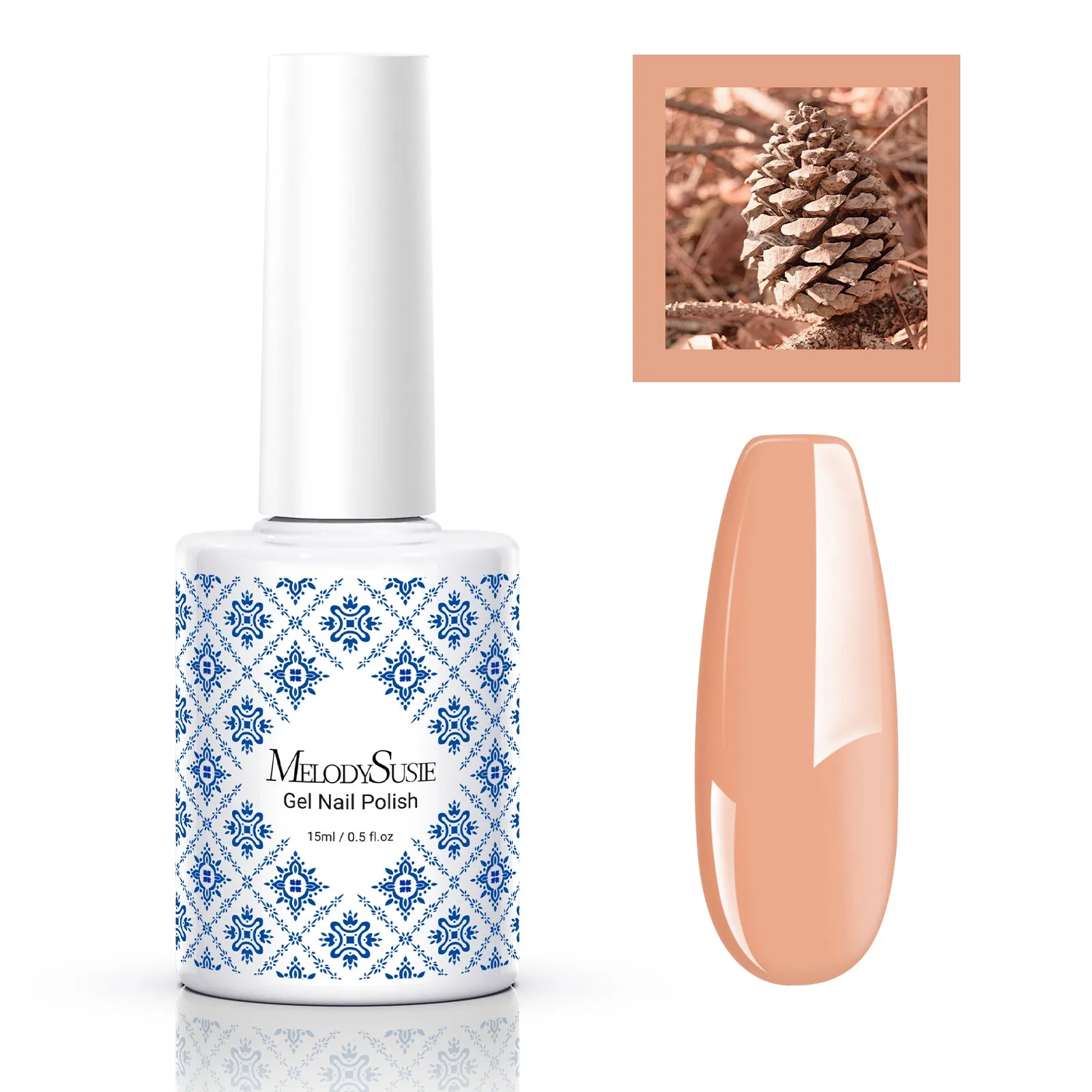 Fleurwee Gel Nail Polish Plant-based 0.5 fl oz/15ml - P47 Pinecone Brown