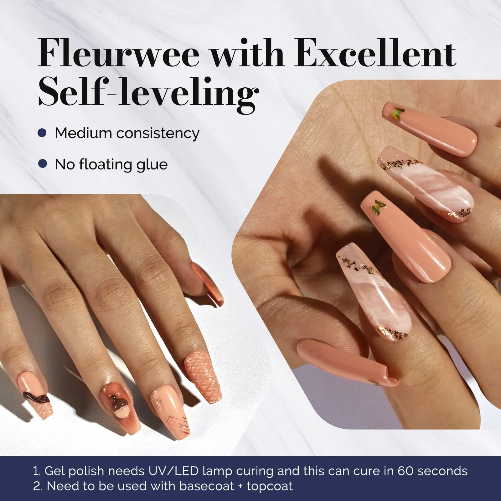 Fleurwee Gel Nail Polish Plant-based 0.5 fl oz/15ml - P47 Pinecone Brown