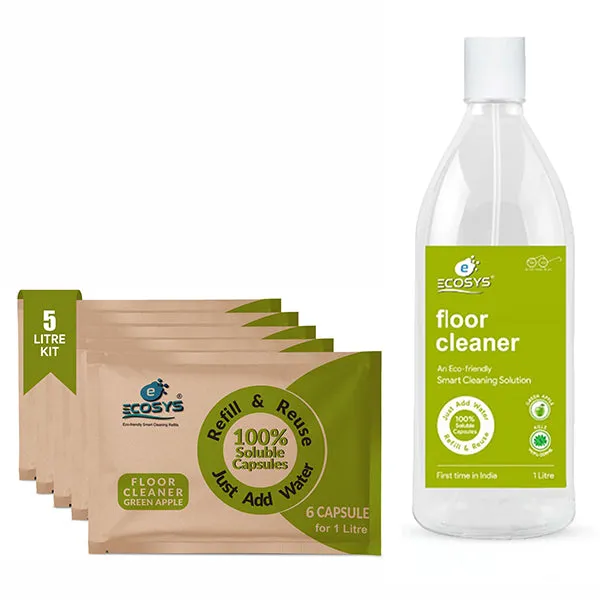 Floor Cleaner | 6 Capsules for 1 litre Concentrate | Kids and Pet Safe | Non Toxic