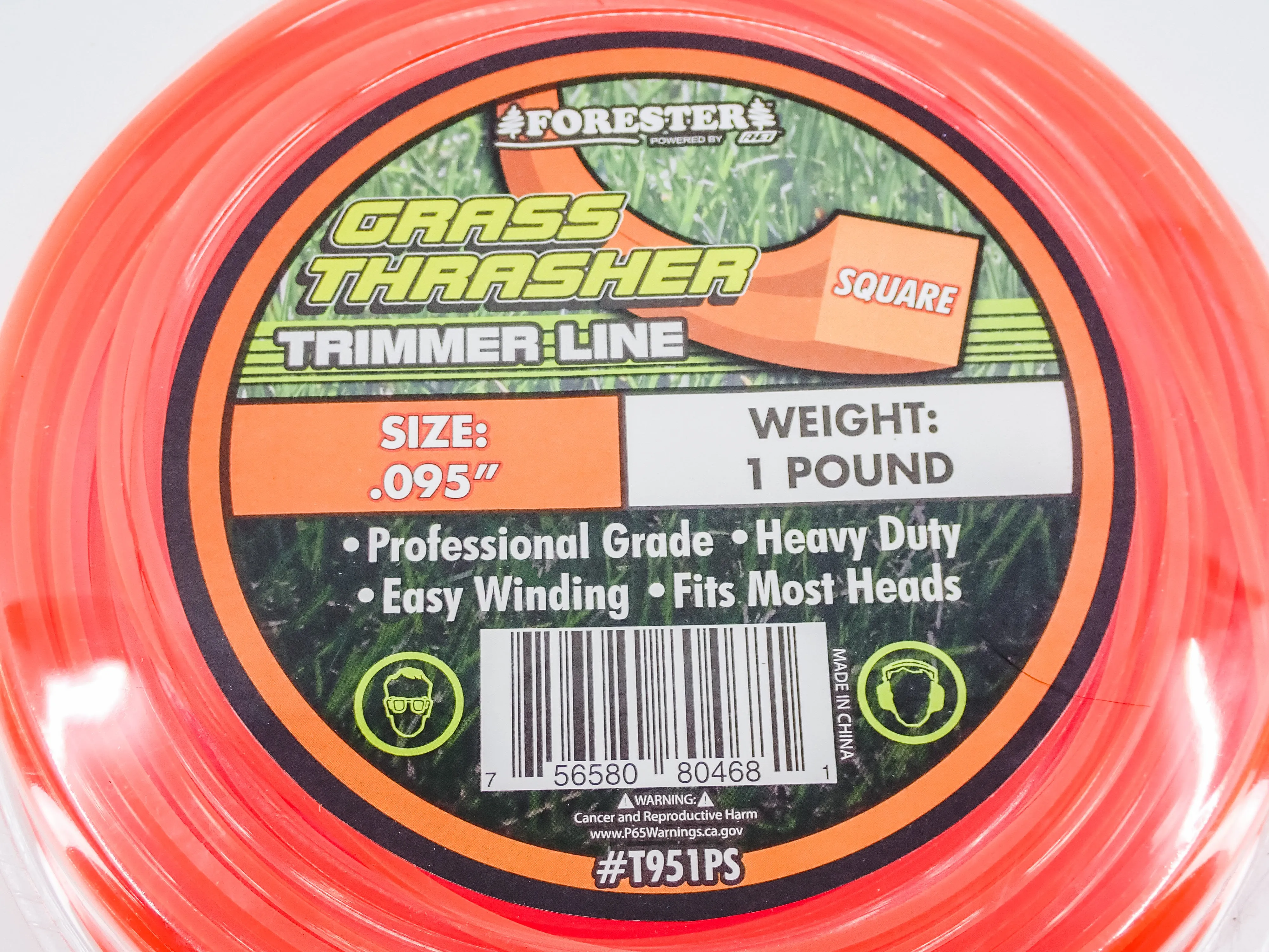 FORESTER GRASS THRASHER SQUARE TRIMMER LINE 1LB .095