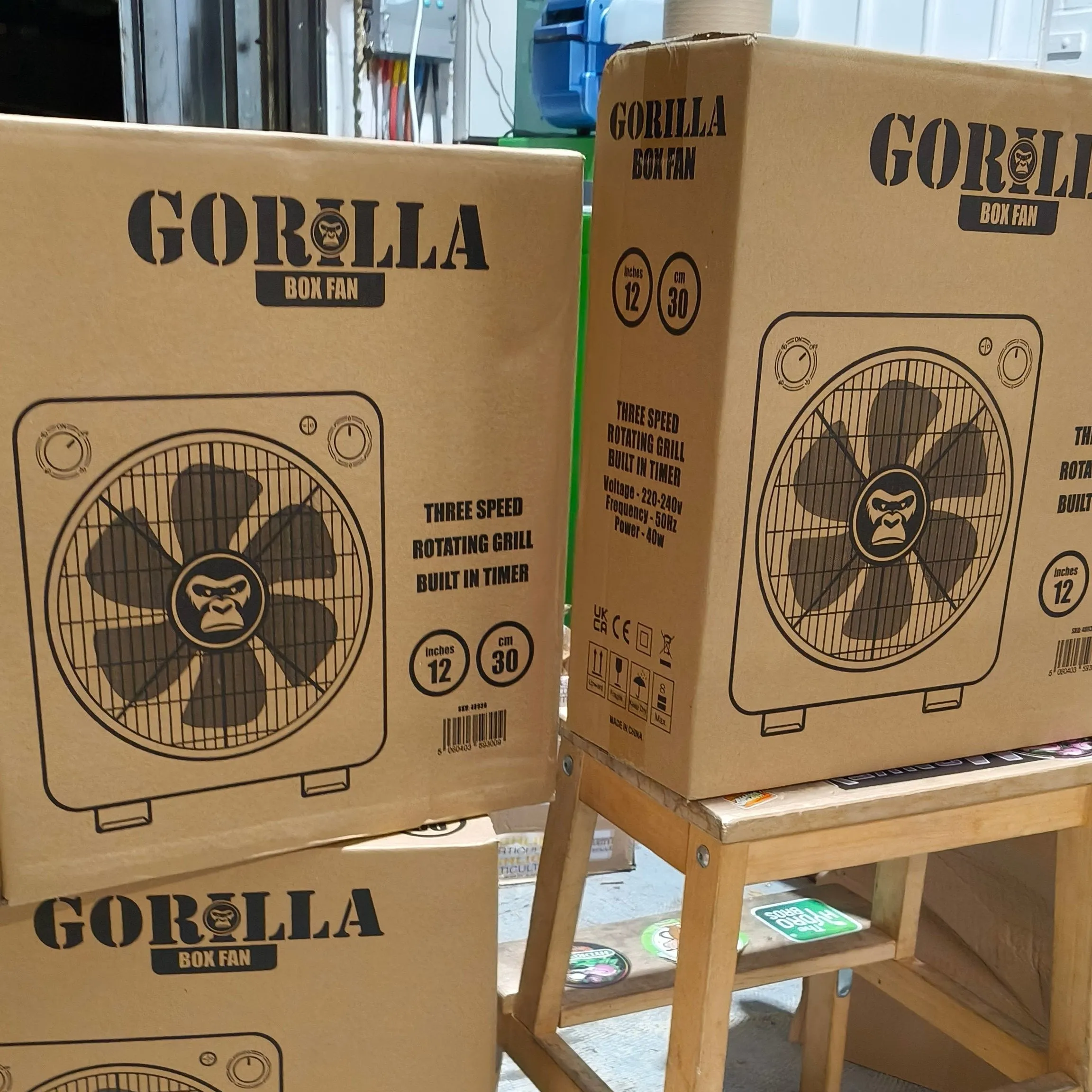 Gorilla Circulating Floor Box Fan 3 Speeds - 30cm