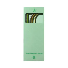 Green Metal Straw 4-Pack