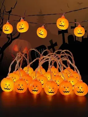 Halloween Decoration Lights,Orange Fairy Lights, Halloween Pumpkin String Lights 3 Metres 20 Pieces for Room Garden Decoration