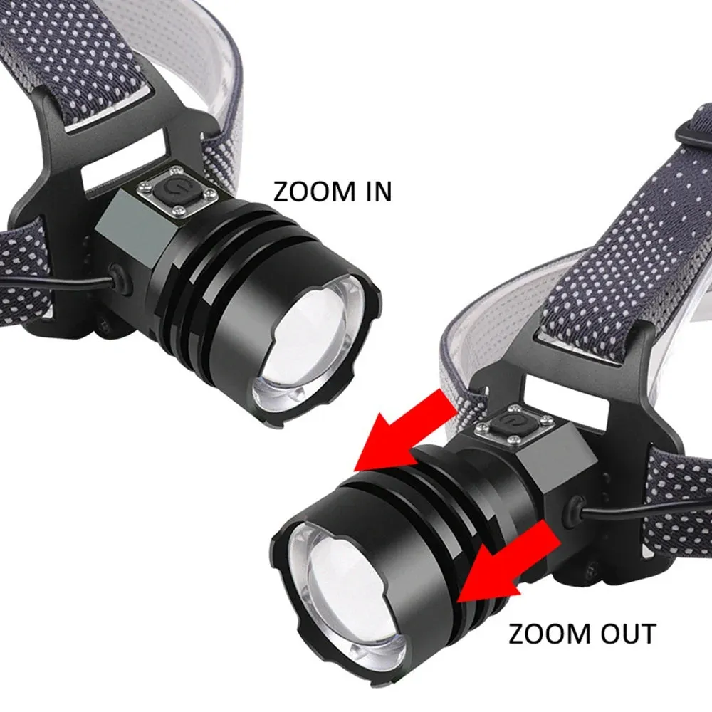 Headlamp USB Rechargeable Head Lamp P160/P50 Headlight with 4 Modes and Adjustable Headband for Camping Hiking Outdoors Hunting