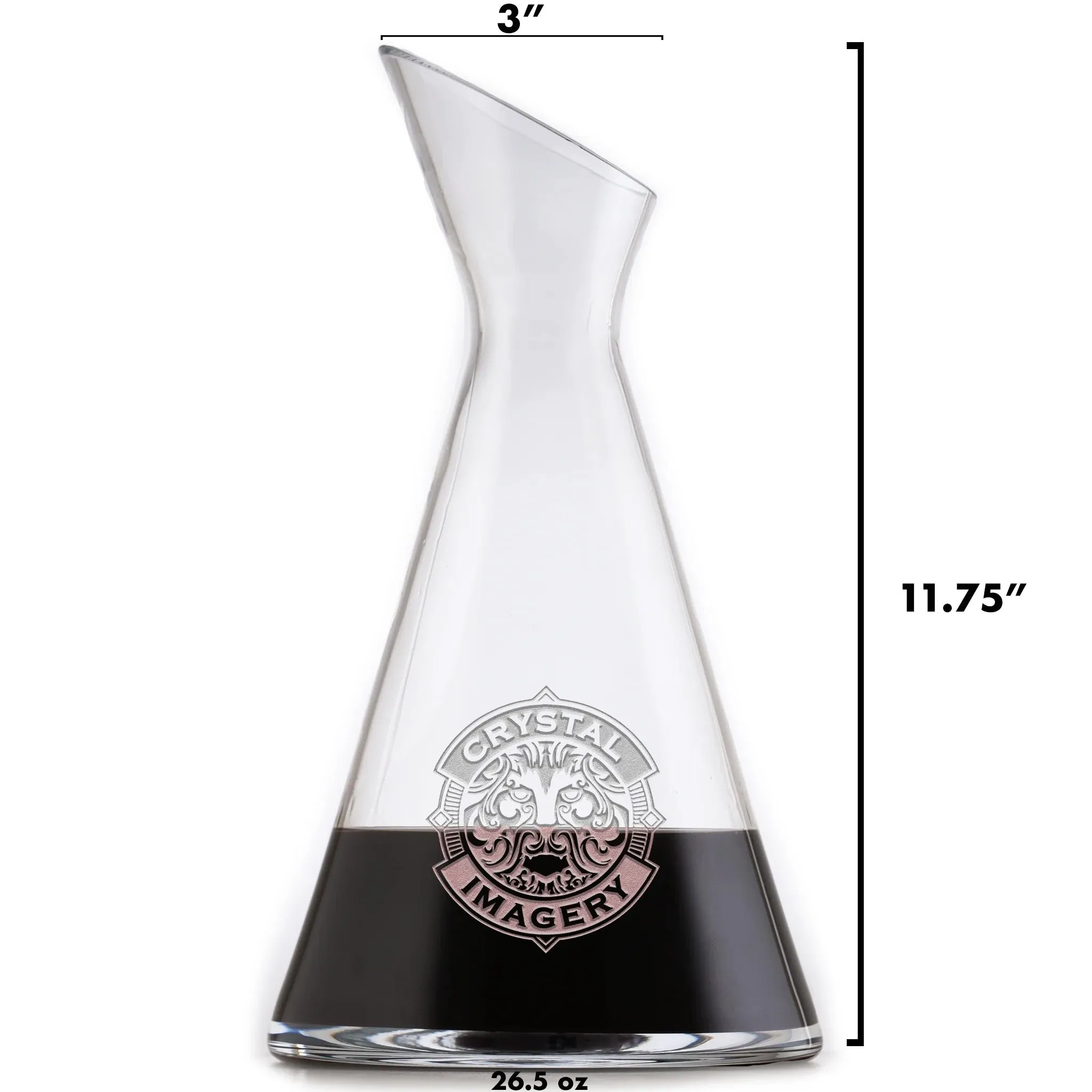 Heart and Arrow Slant Wine Carafe Decanter