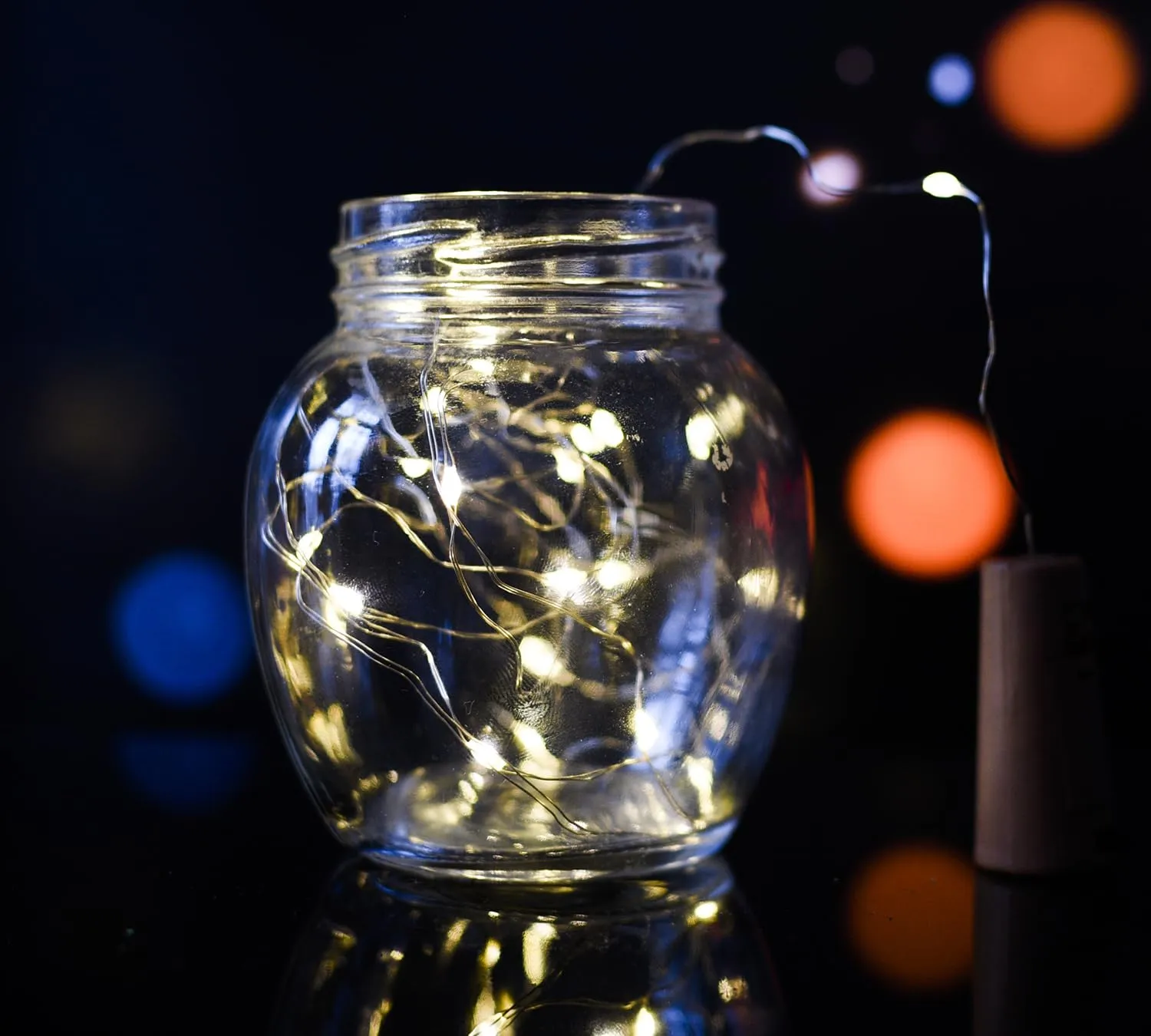 Heart Home Wine Bottle String Lights | 20 LED Bottle Cork Copper Wire String Lights | Wine Bottle Lights for Home Decoartion | Battery Powered | Pack of 12 | Warm White