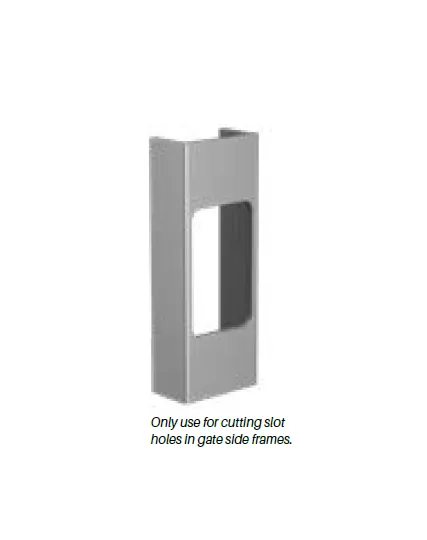 Hole cutting jig – For gate midrail for Vertical Pailing