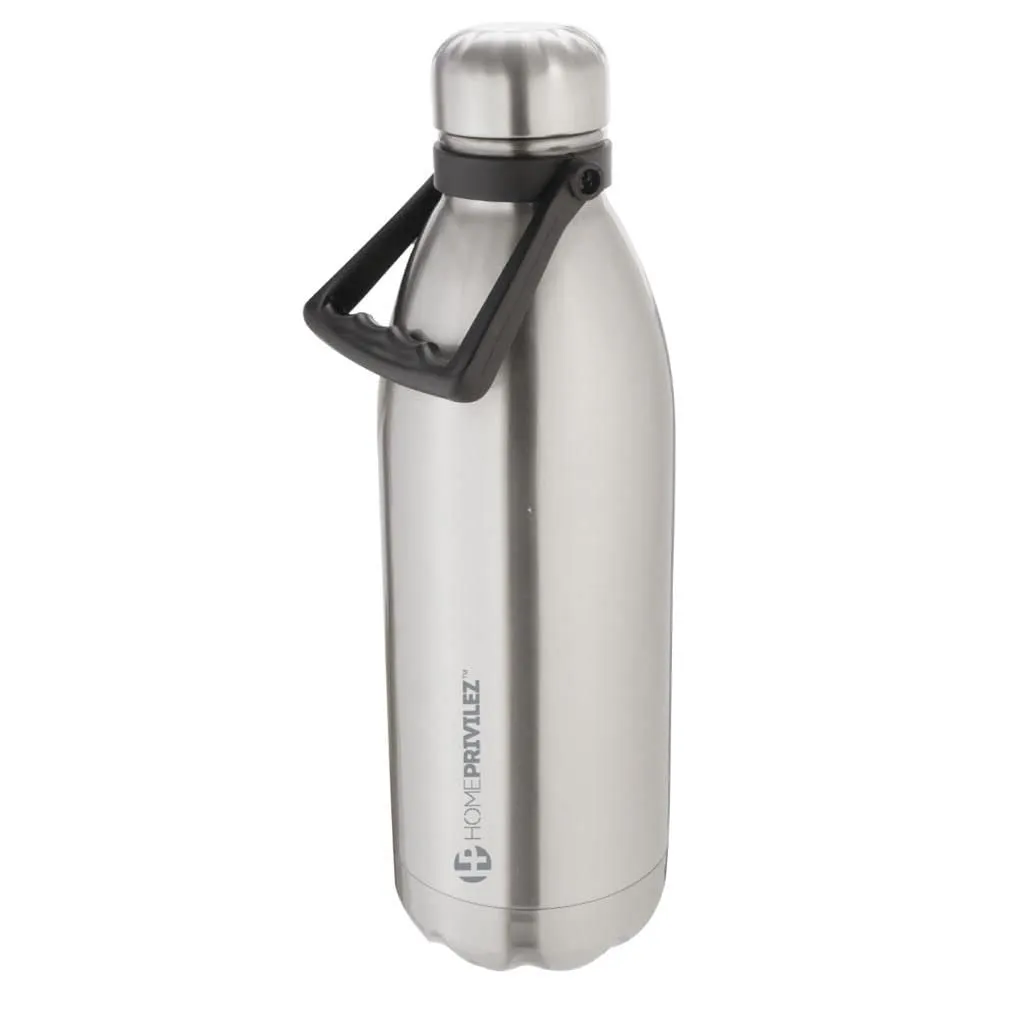 HOMEPRIVILEZ TWINBOT Thermosteel 24 Hours Hot and Cold Water Bottle-Silver (1500ml)