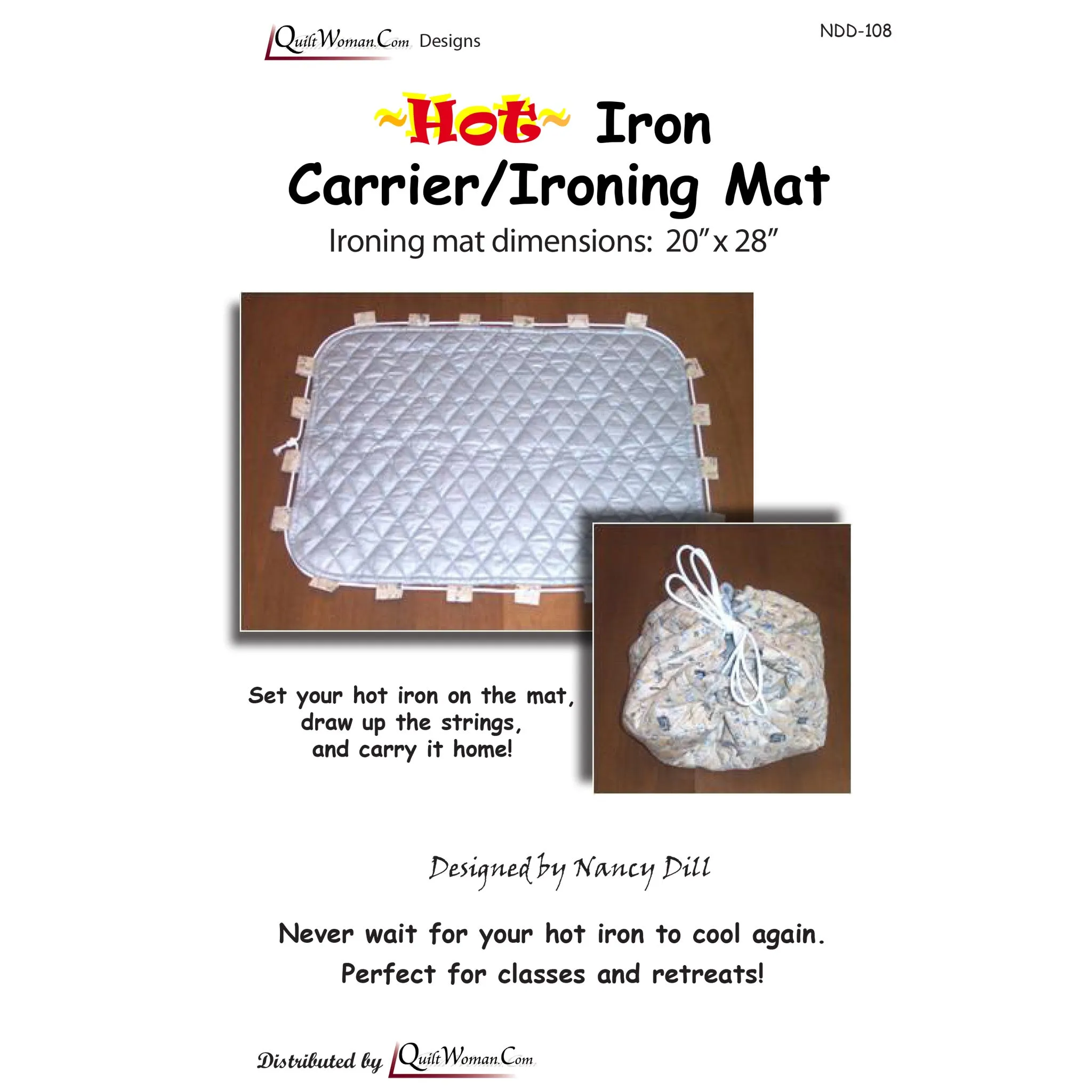 Hot Iron Carrier / Ironing Mat NDD-108e - Downloadable Pattern