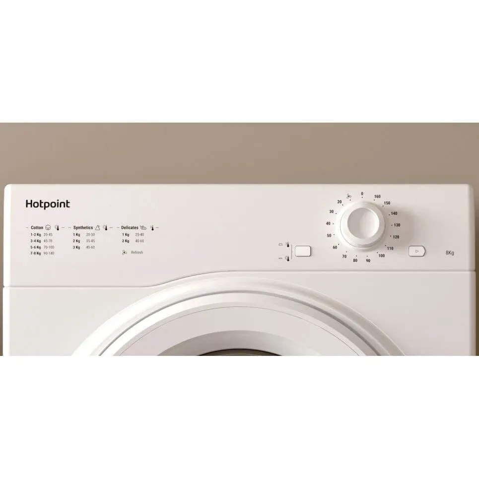 Hotpoint H1D80WUK 8Kg Freestanding Air vented Tumble Dryer in White