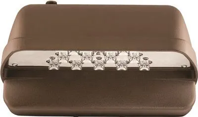 Hubbell Lighting Led Laredo Compact Wall Pack 12 Leds 120-277 Volts 5000K Type Iii Distribution Photocontrol Bronze