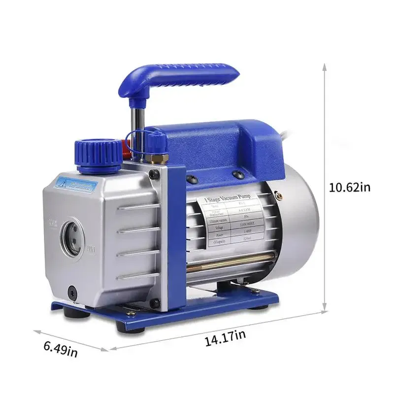 HVAC Vacuum Pump 4CFM 1/4 HP for AC Systems - Durable & Lightweight