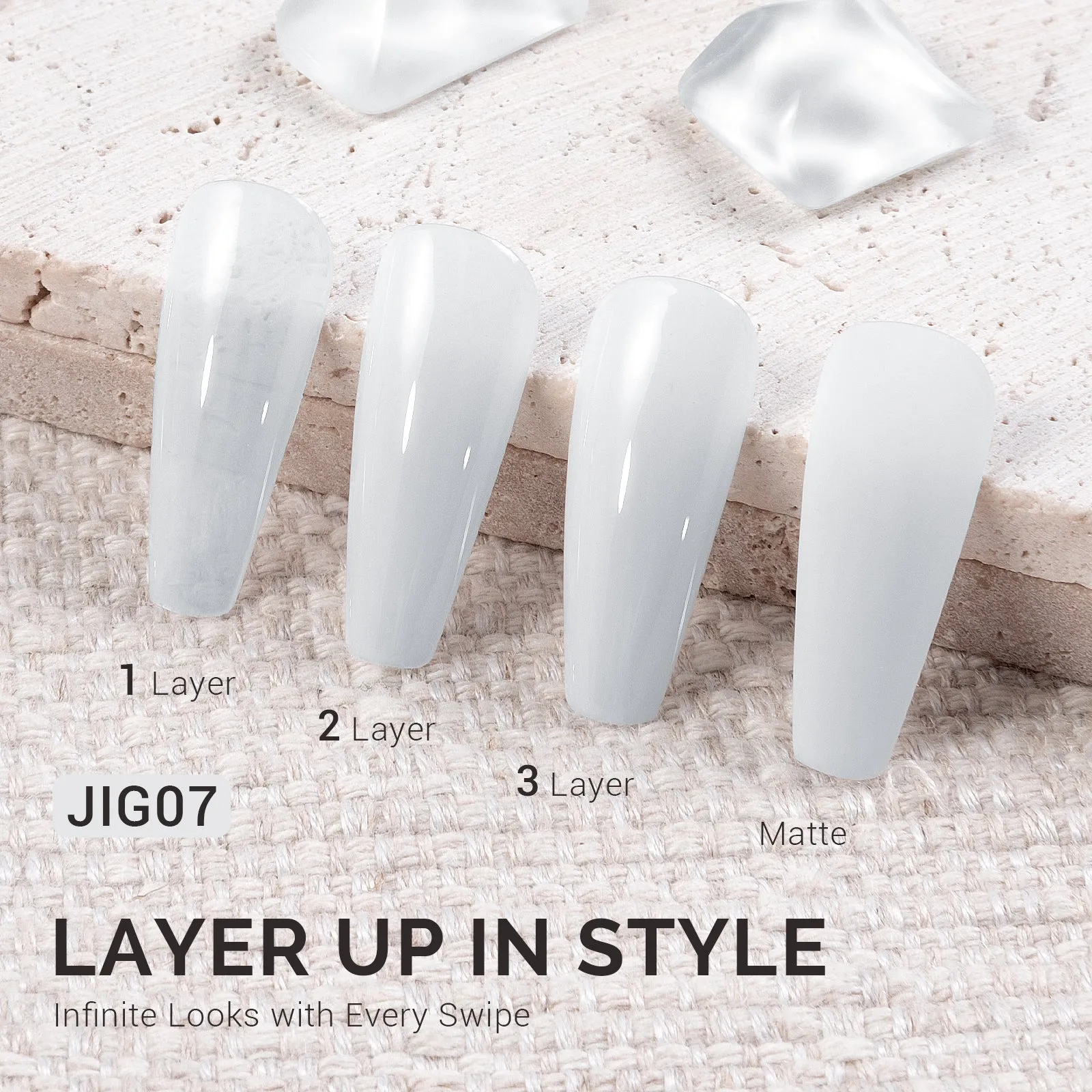 Jeweliver Jelly Gel Polish 15ml - White Sapphire - JIG07