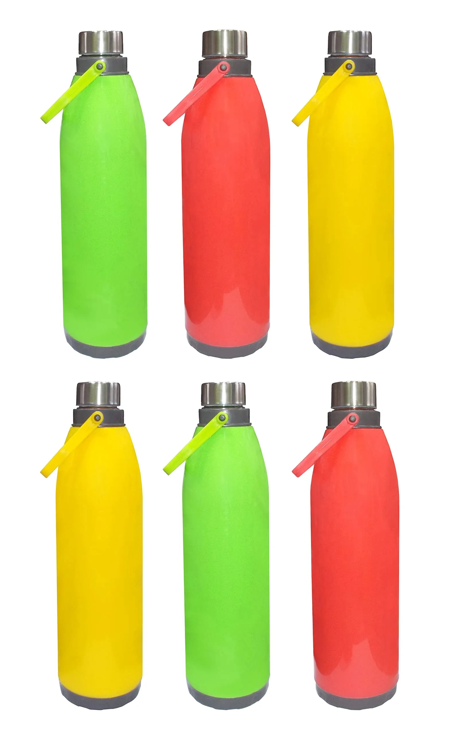 Kotak Sales Cool N Cool 2200ML Double Walled Insulated Water Bottle with Handle Unbreakable Design 2.2 Liter 100% Food Grade BPA Free Best Birthday Party Return Gift (Qty 6 Pcs)