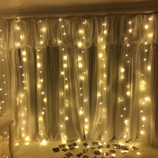 LED Curtain Lights for Decorating Your Wedding, Festival, Holiday, Home, Garden, or Restaurant