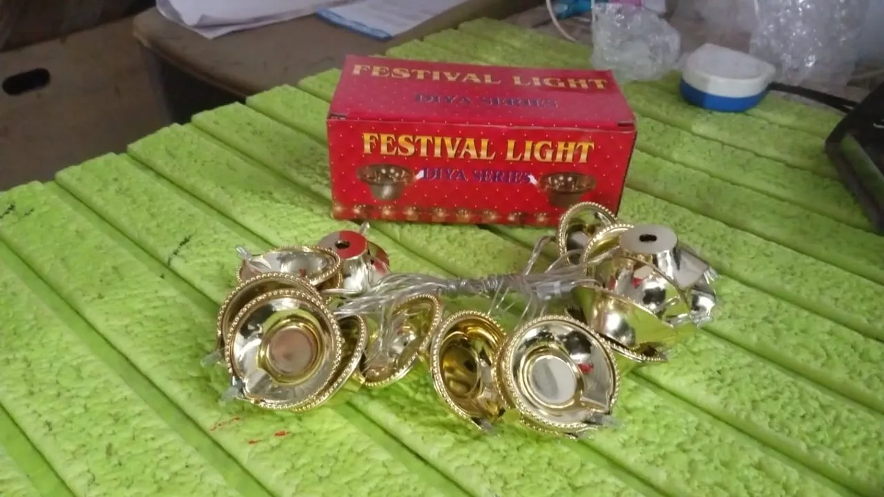 LED Diya Series Light, Fairy Lights for Diwali Decoration (16 Diya)