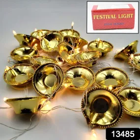 LED Diya Series Light, Fairy Lights for Diwali Decoration (16 Diya)