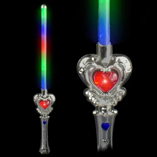 LED Light Up Heart Wand