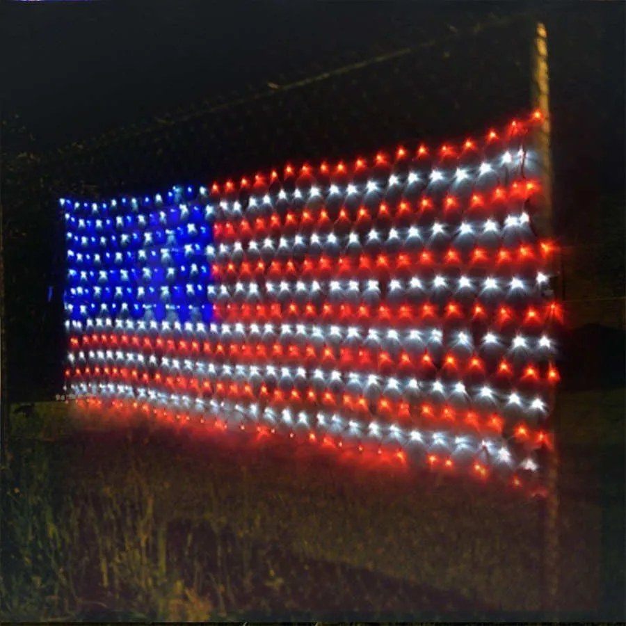 LED String Lights American Flag for Home Decor, Yard, Garden, Festival, Holiday