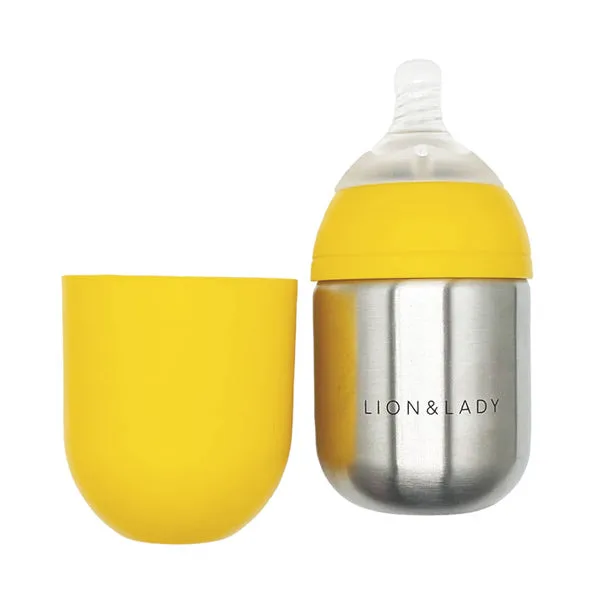 Lion & Lady Stainless Steel Baby Bottle - 210ml