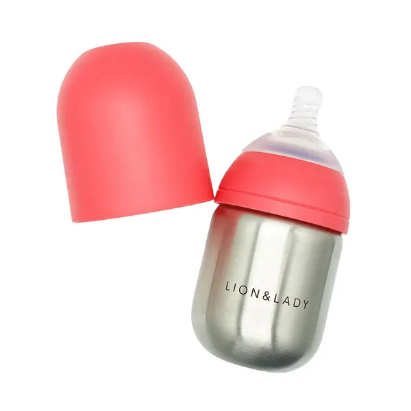 Lion & Lady Stainless Steel Baby Bottle - 210ml