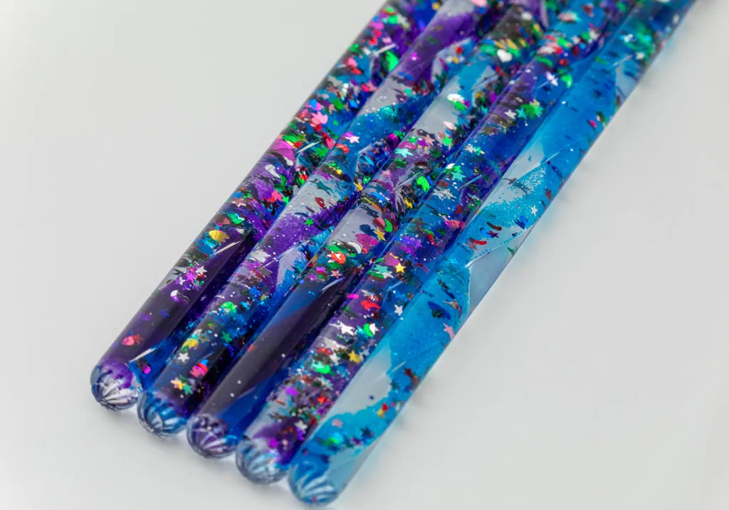 Long Meditation Glitter Wand