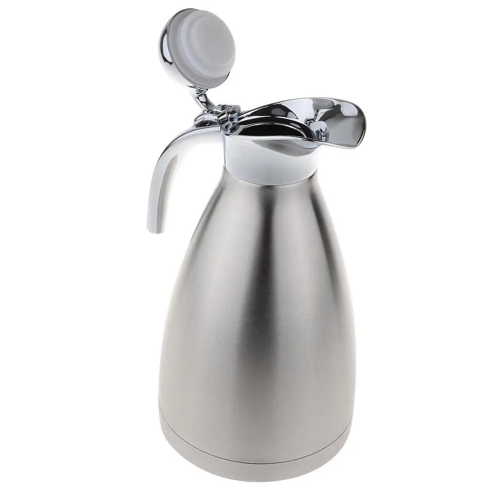 Losa 1.5L Stainless Steel Double Wall Insulated Coffee Carafe Tea Kettle Silver