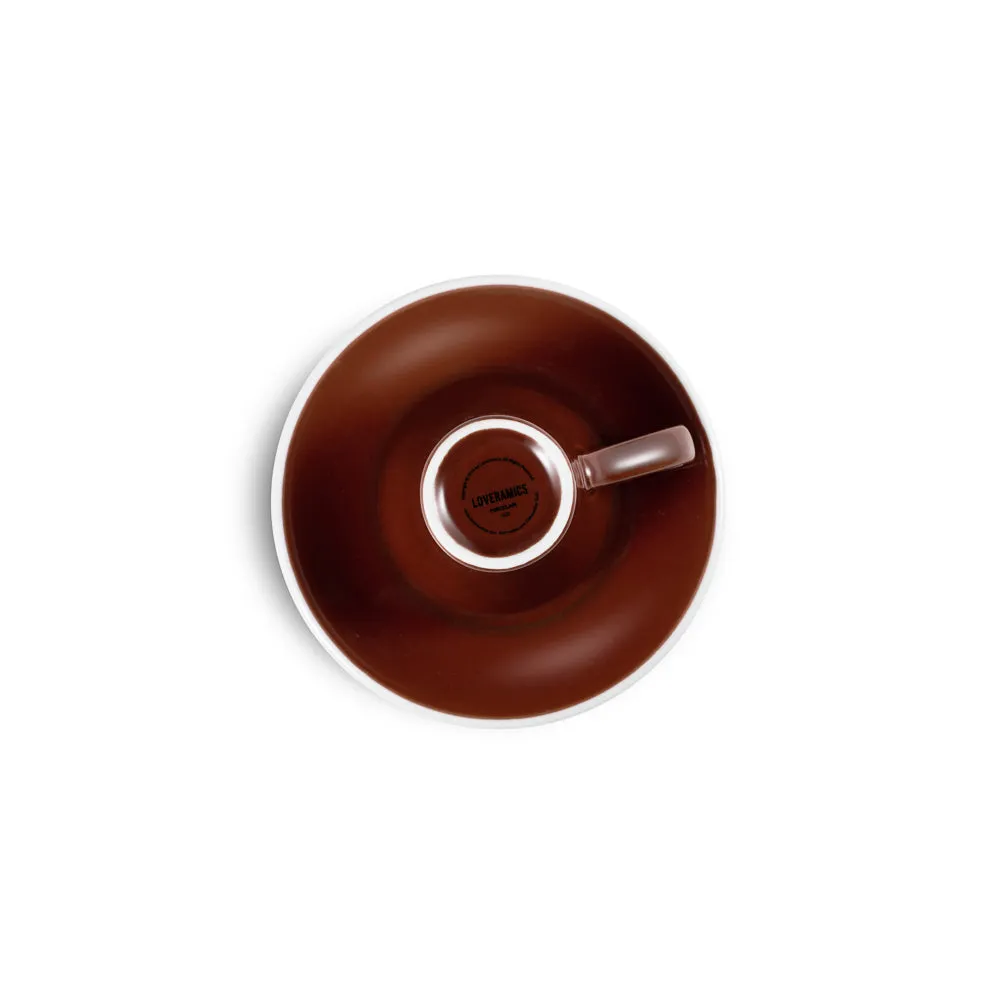 Loveramics Tulip Style Espresso Cup & Saucer - Brown (2.7oz/80ml)