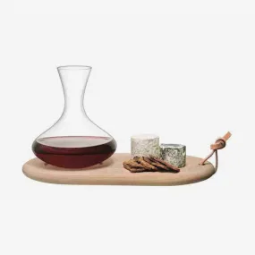 Lsa | Wine Carafe Oak Cheese Board Set 1.4L