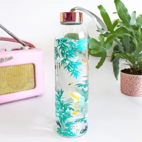 Luxe Crane Glass Water Bottle