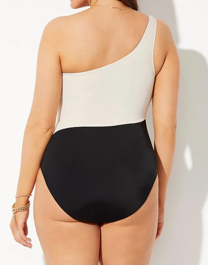 Manhattan One Shoulder One Piece Swimsuit