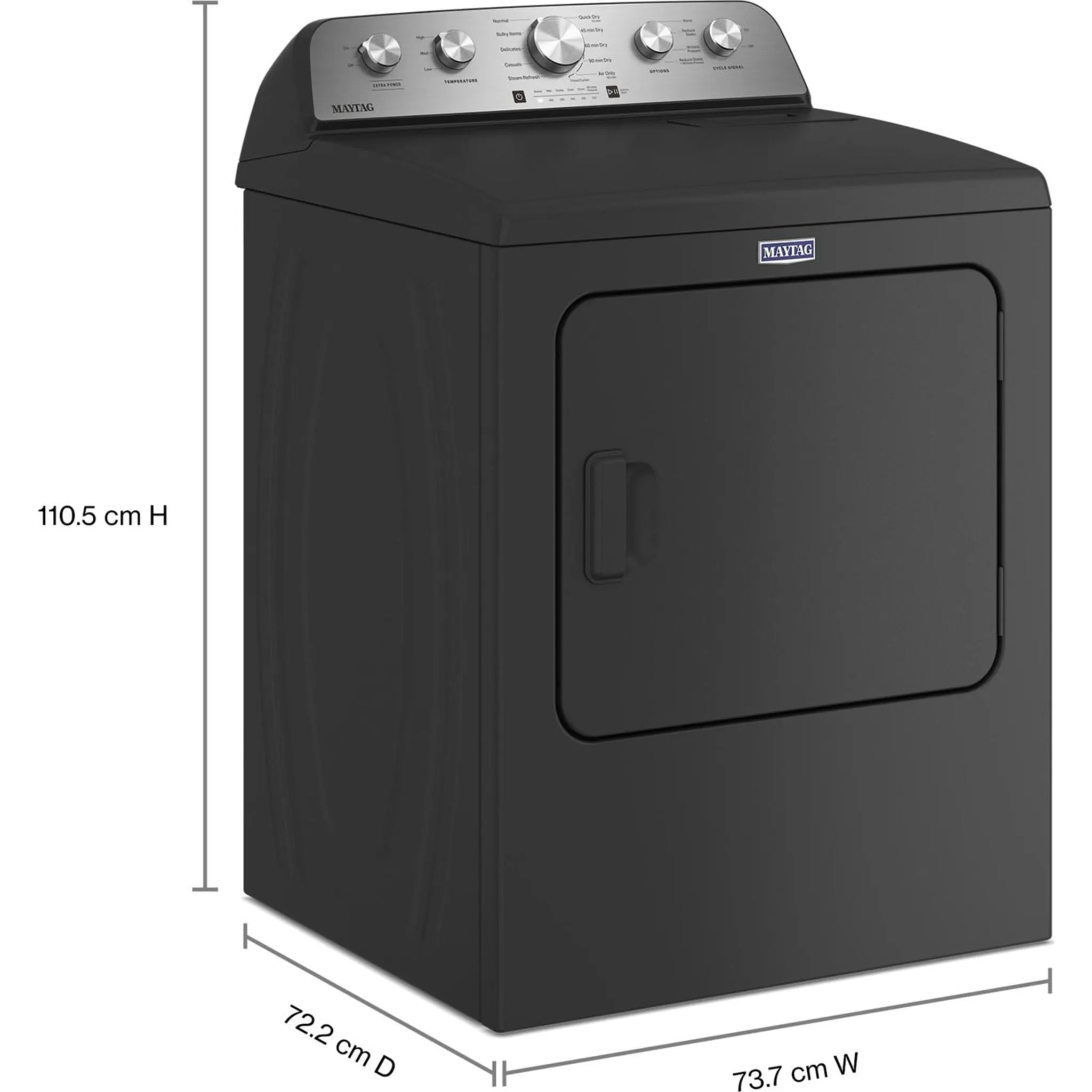 Maytag Electric Dryer (YMED5430PBK) - Volcano Black