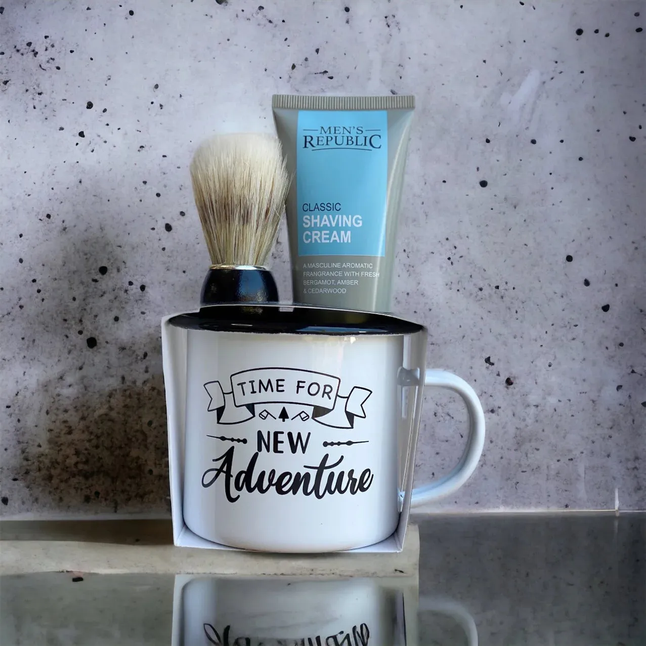 Men's Republic | Mug with Shaving Cream & Beard Brush