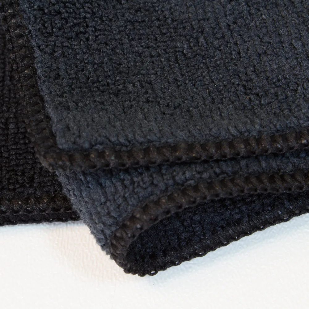 Microfiber Black Cloth Towel 16" x 16"