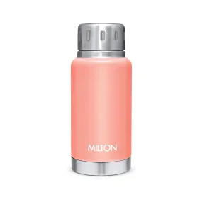 Milton Elfin 160 Thermosteel Hot and Cold Water Bottle, 160 ml, Peach | Leak Proof | Easy to Carry | Office Bottle | Hiking | Trekking | Travel Bottle | Gym | Home | Kitchen Bottle