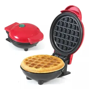 Mini Waffle Maker|Portable Electric Non Stick Waffle Iron|Round Waffle Maker Grill Machine for Individual Pancakes, Cookies, Eggs, Waffles, Paninis, Breakfast, Lunch, Snack