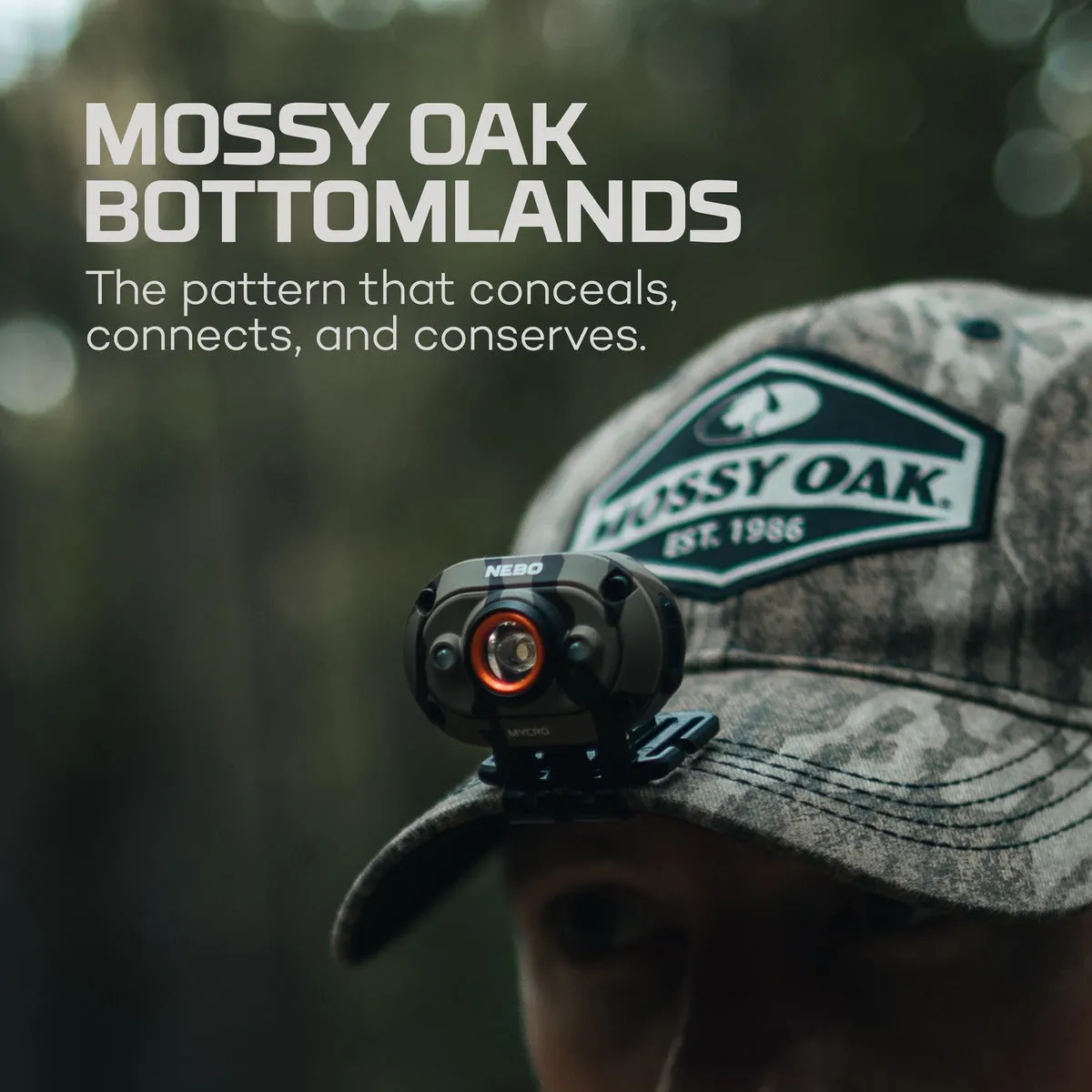 NEBO MYCRO HEADLAMP MOSSYOAK® BOTTOMLAND®