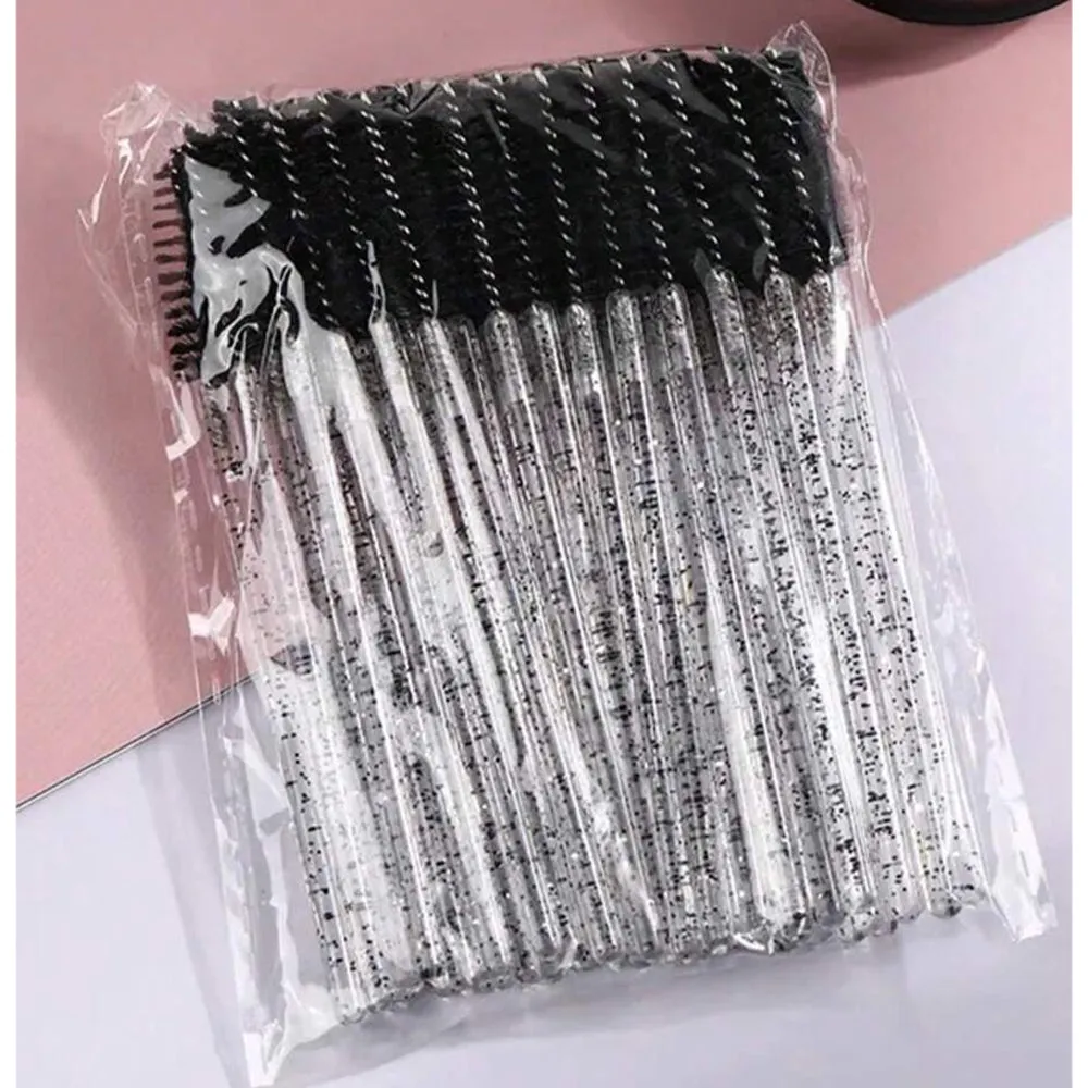 (NET) Eyelash Brush Crystal Mascara Wands 50 Pcs