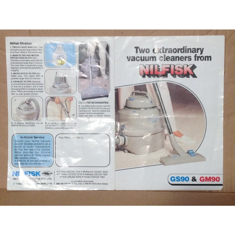 Nilfisk GM90 and GS90 Vacuum Cleaner NOW OBSOLETE SEE VP300HEPA!