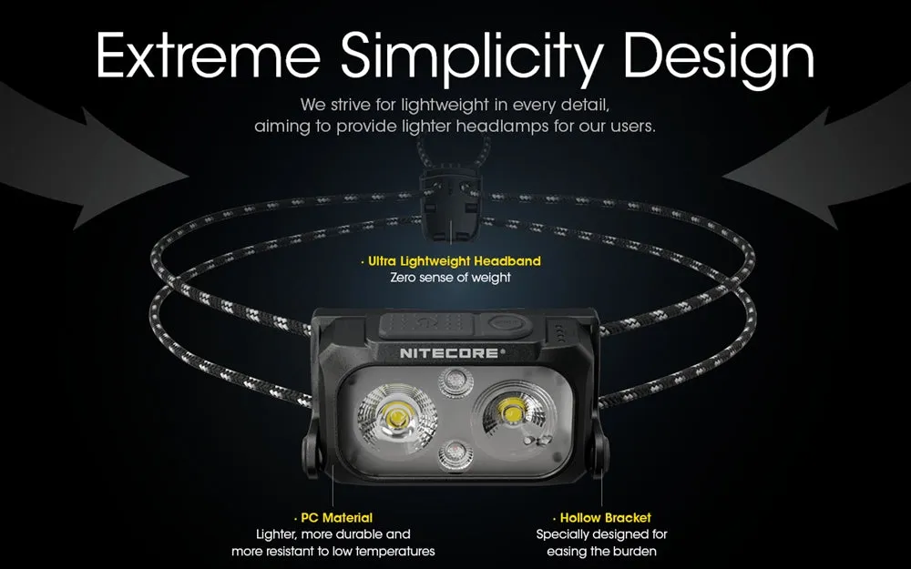 Nitecore - NU25 UL 400 Lumens Ultralight Rechargeable Headlamp