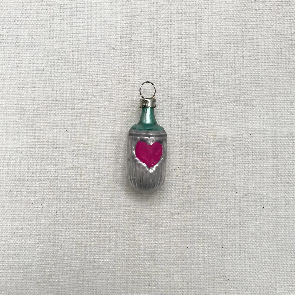 Nostalgic Mini Bottle with Heart Ornament