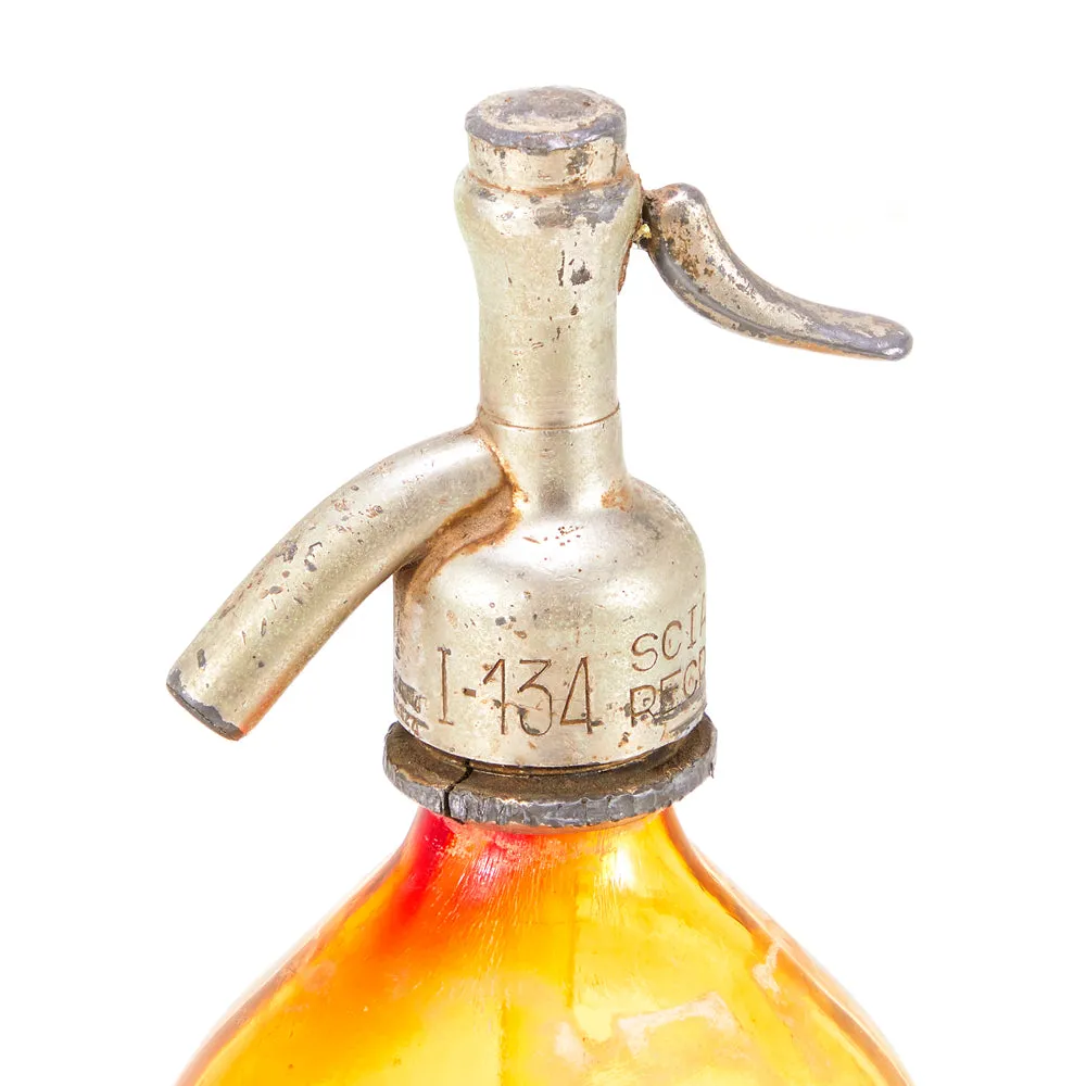 Orange Glass Seltzer Bottle (A D)