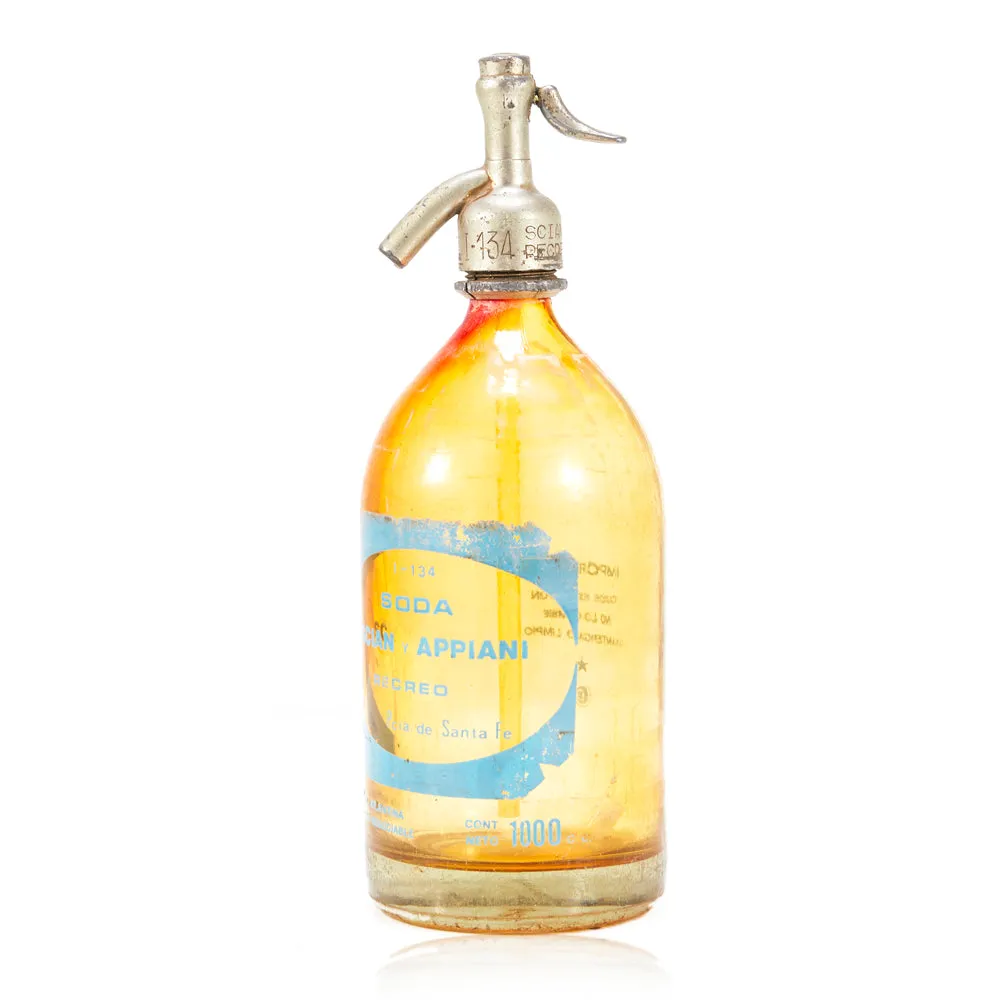 Orange Glass Seltzer Bottle (A D)