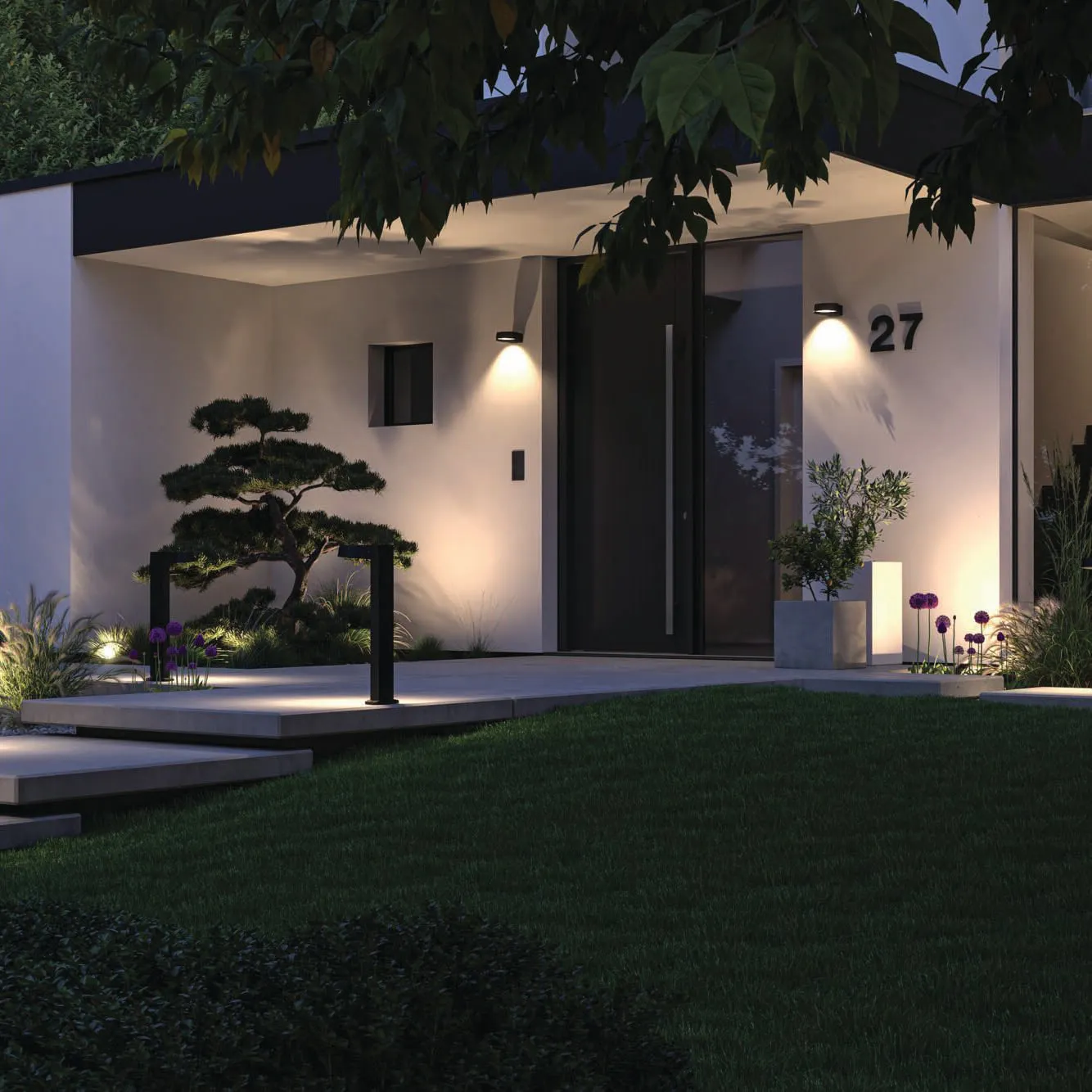 Outdoor Capea Grand 12.5W LED Wall Light in Anthracite