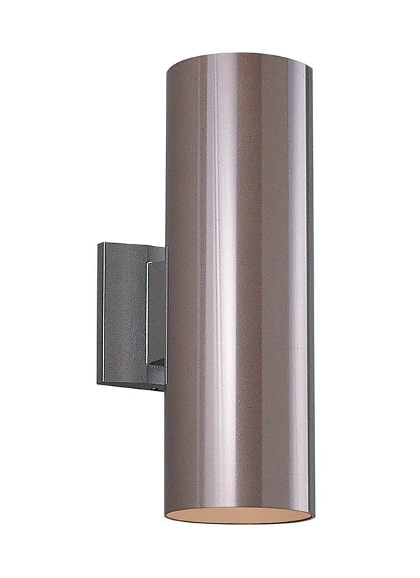 Outdoor Cylinders Bronze 2 Light Wall Lan