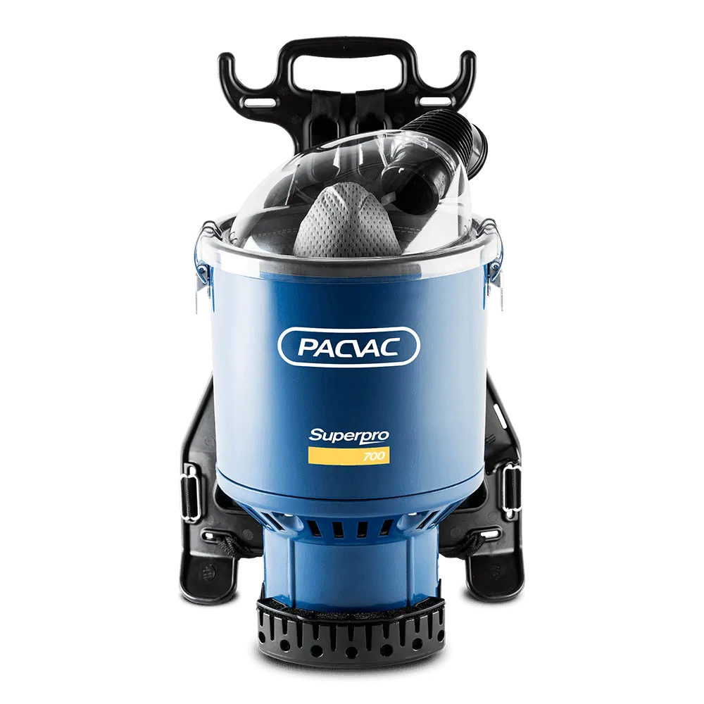 Pacvac Superpro 700 Backpack Vacuum Cleaner, Commercial Vacuum Cleaner, with Cord