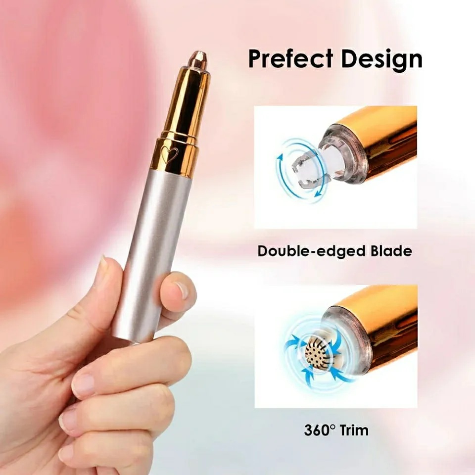 Painless Mini Rechargeable Eyebrow Trimmer Brows Pen Hair Remover S4476983