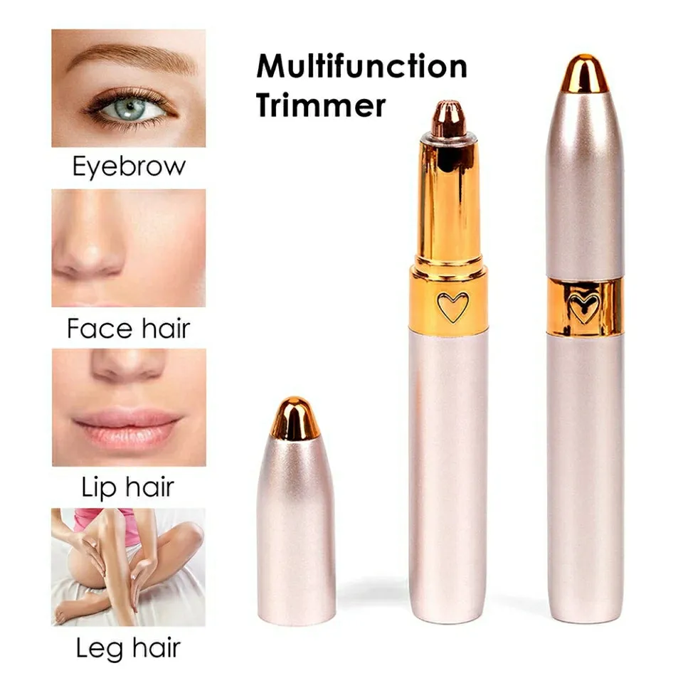 Painless Mini Rechargeable Eyebrow Trimmer Brows Pen Hair Remover S4476983