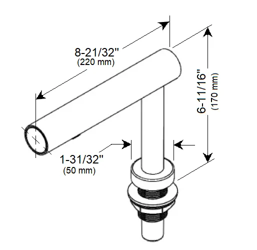 PALMER FIXTURE EcoTap AUTOMATIC FAUCET AF0304-09 Ultra Series - Automatic Deck-Mounted Stainless Steel Faucet with Thermomixer